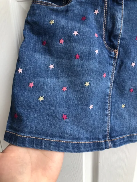 NEXT girls denim skirt with embroidered stars 9 years