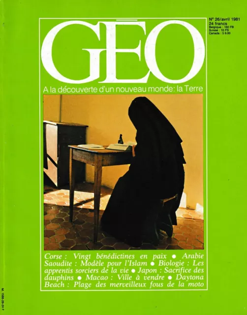 Géo magazine, n° 26, avril 1981. Neuf. Corse. Arabie Saoudite. Biologie. Japon