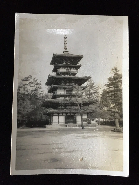 #760 Giapponese Vintage Foto 1940s / Orizzontale Five-Storied Pagoda