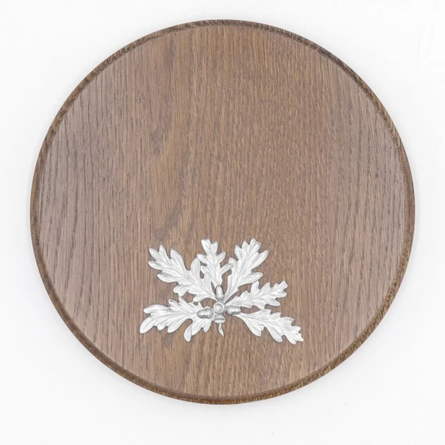 Placa de Jabalí Tablero Keiler Redondo Braun Af 19 CM Hoja Roble Portada 6