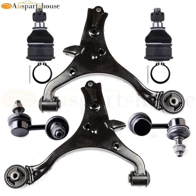 6PCS FRONT LOWER Control Arms Ball Joints Sway Bars For 0105 Honda