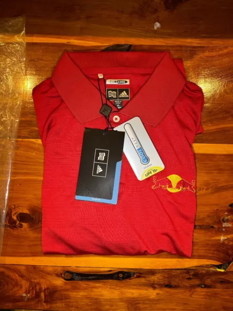 Polo de golf Adidas Clima Cool Red Bull color rojo talla XL