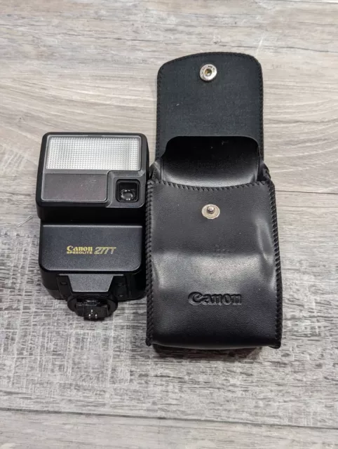 Canon Speedlite 277T Shoe Mount Flash for Canon Japan and Leather Case