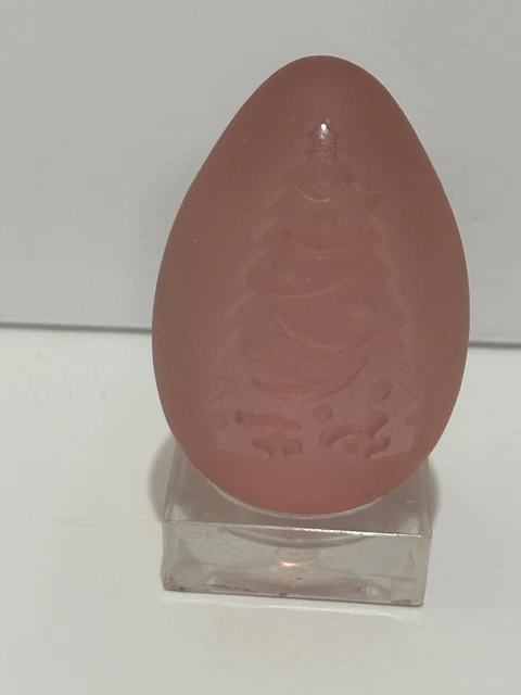 Pilgrim's Egg Collection ~ Pink Crystal Egg ~ Christmas Tree with Holder NIB