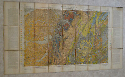 Carte 19° 1852  couleur atlas Malte brun Département du Jura Long le Saulnier 