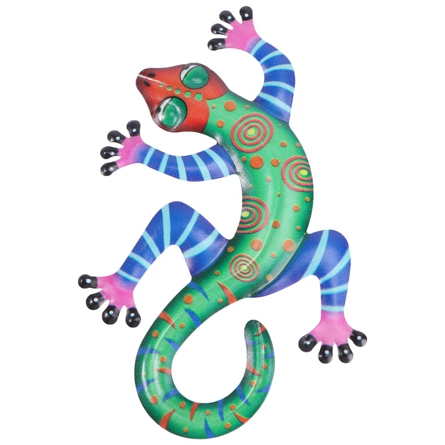 Wrought Iron Gecko Wall Hanging Gecko Garden Metal Gecko Wall Decoration Animal