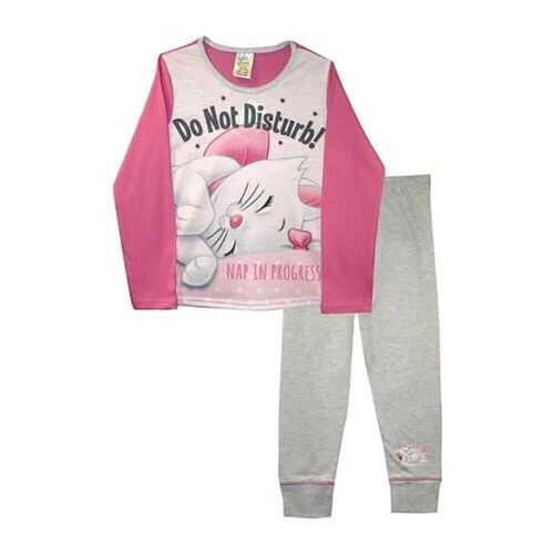 Per Bambini Disney Aristogatti Marie Rosa Set Pigiama - Età 4 A 10