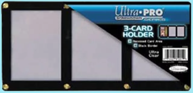 ULTRA PRO BLACK FRAME 3 CARD Recessed Triple SCREWDOWN HOLDER New Wall Display