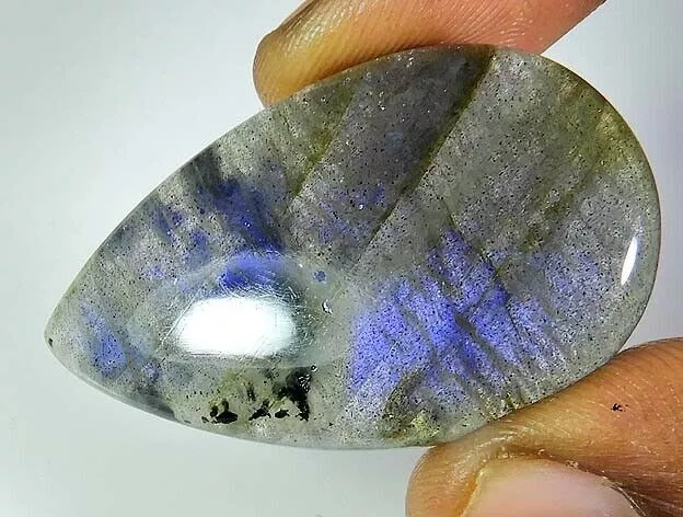 62Cts. Natural Labradorite Blue Pear Cabochon Loose Gemstone 26X42X07 MM V149