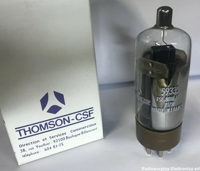TUBE 5933S P17W = 807 PRO LOW NOISE THONSON CSF FSE NOS NIB VINTAGE