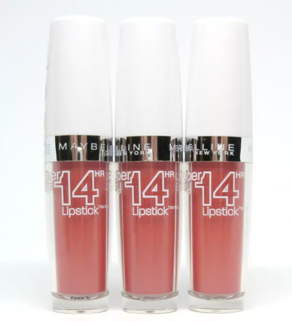 3 x MAYBELLINE Super Stay 14 HR Lipstick / Lippenstift - ULTIMATE BLUSH 180