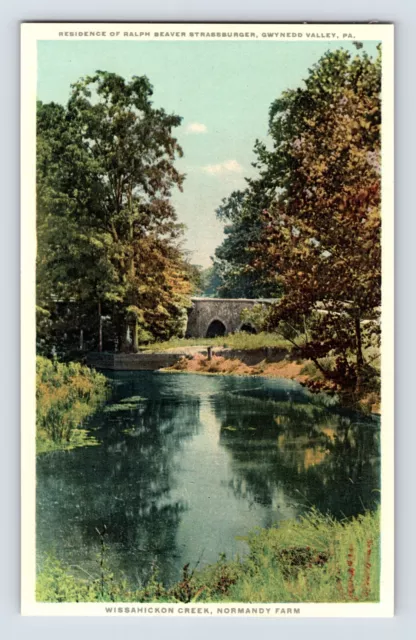 Postcard Pennsylvania Gwynedd Valley PA Wissahickon Creek Normandy Farm 1920s