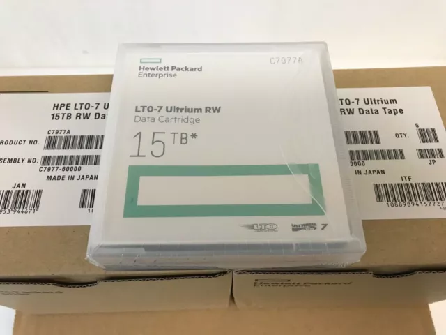 HP LT0-7 Ultrium-7 Data Tape/Cartridge 15TB C7977A NEW