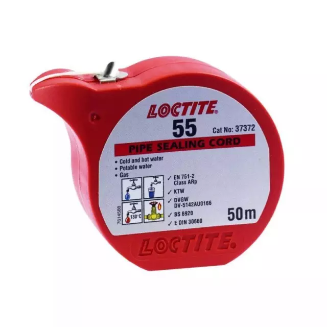 LOCTITE 55 FIL ETANCHEITE Type TEFLON PTFE RACCORD FILETE TUYAUTERIE - 50 mètre