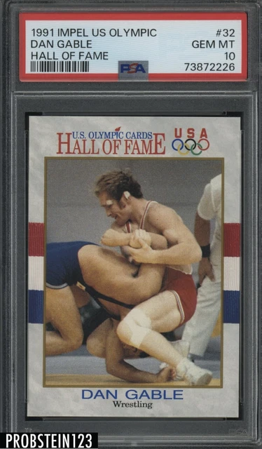 1991 Impel USA Olympic #32 Dan Gable Wrestling Hall of Fame PSA 10 GEM MINT 1991 Impel USA Olympic #32 Dan Gable Wrestling Hall of Fame PSA 10 GEM MINT
