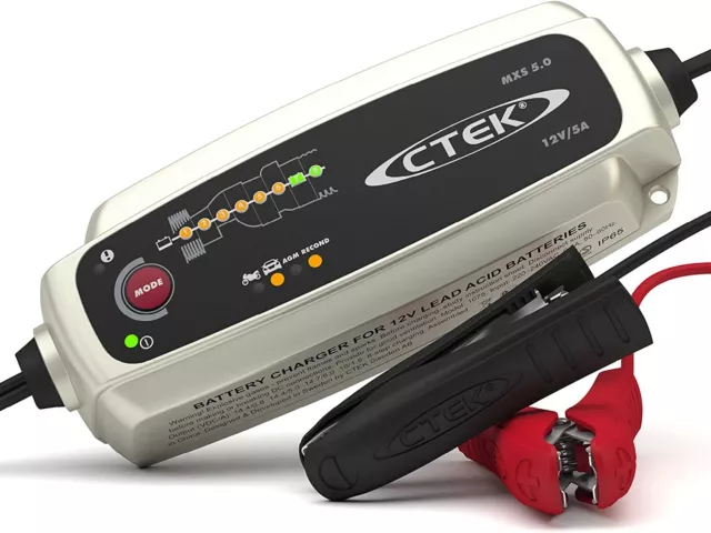 CTEK MXS 5.0 Batterieladegerät mit automatischem Temperaturausgleich (12V EU-Ste