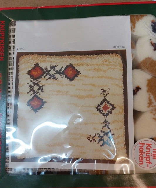 Knüpfen Kissen Komplettpackung Neu Sofakissen Wolle mit Knüpfhaken