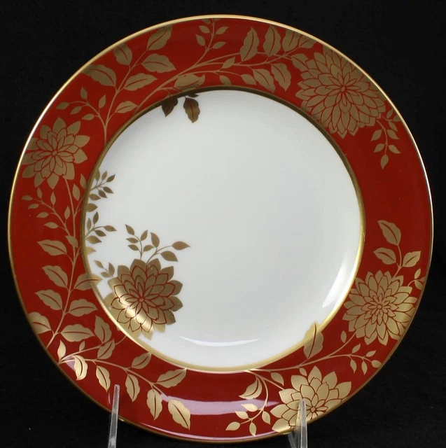 Royal Crown Derby Kimono Rouge Salade Plaque