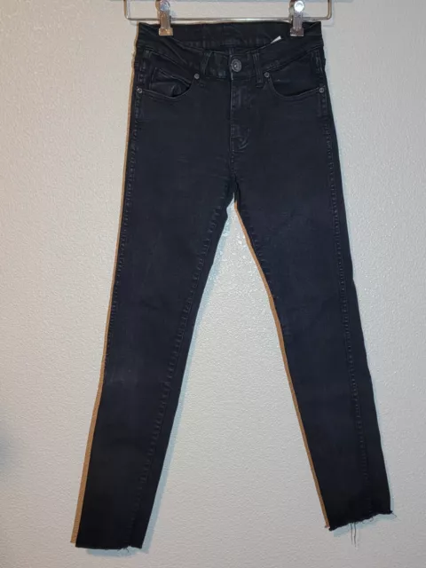 Dr Denim Jeans Maker Womens Size 25/32 Skinny Cut Off Hem Low Rise Stretch Denim