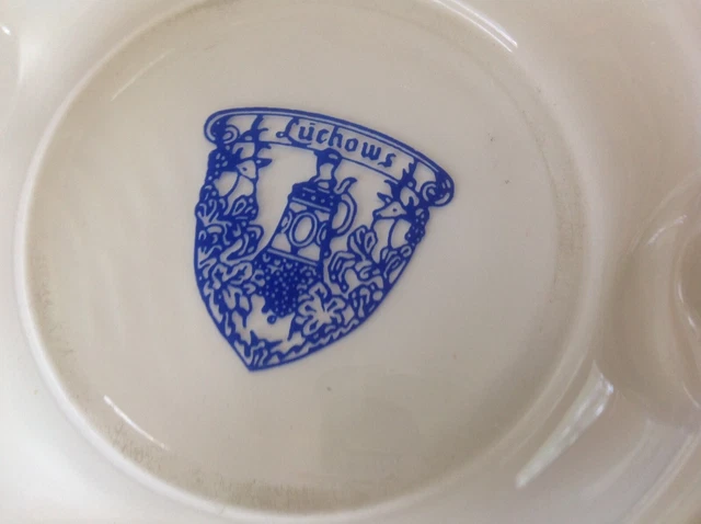 LUCHOW'S GERMAN RESTAURAT NYC Collectible Vintage Glass Ashtray Beer Stein Logo