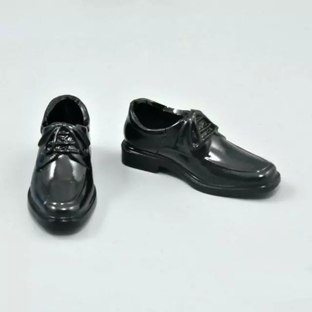 Black 1/6 Lace Up Shoes For 12'' Male Action Figure Body Accs 3