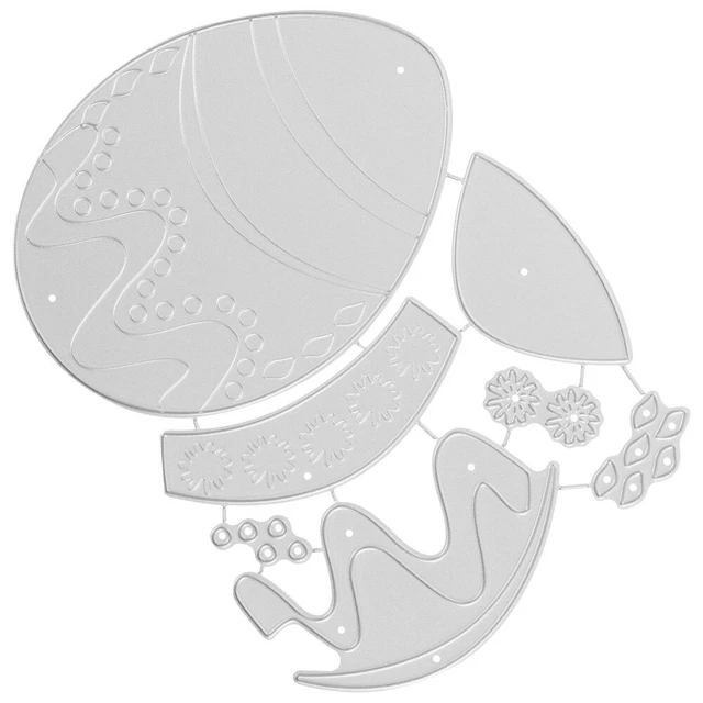 4 Matrices Découpe Pâques Lapin En Métal - Pochoirs Bricolage Scrapbooking DIY Pour Cartes Et Artisanat Festif