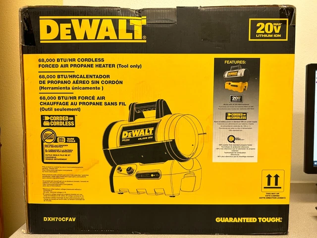 DeWalt F340661 70000 Btu/h 1700 sq ft Forced Air Propane Heater