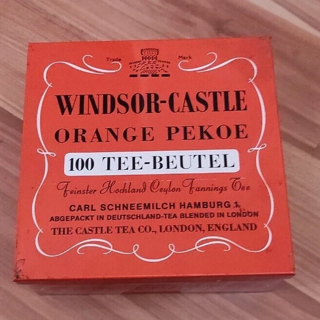 ALTE BLECHDOSE TEEDOSE Dose WindsorCastle Orange Pekoe 100 TeeBeutel Vintage EUR 15,00
