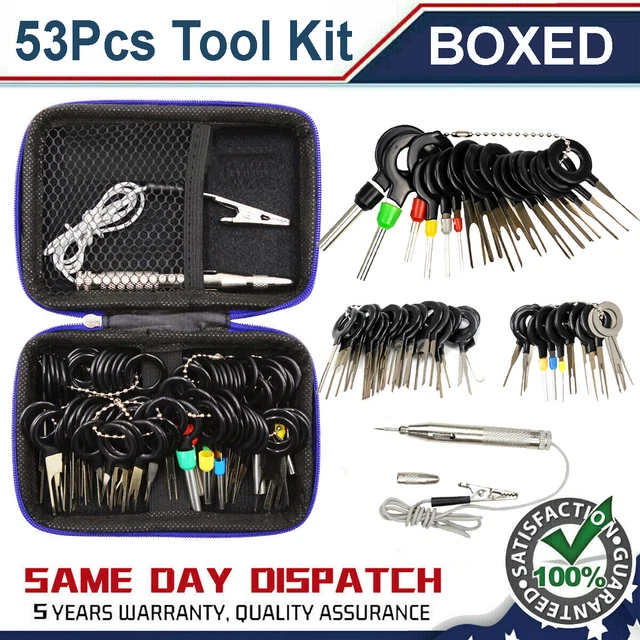 53 pezzi set strumenti di sblocco spina auto strumento di rimozione pin ISO strumento di dissoluzione