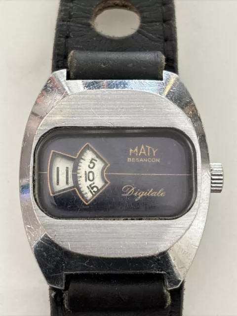 Ancienne Montre Maty heure sautantes homme