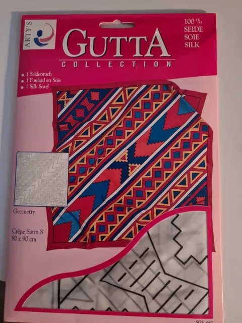 Geometría de seda Artys Gutta Collection 90 x 90 cm en embalaje original