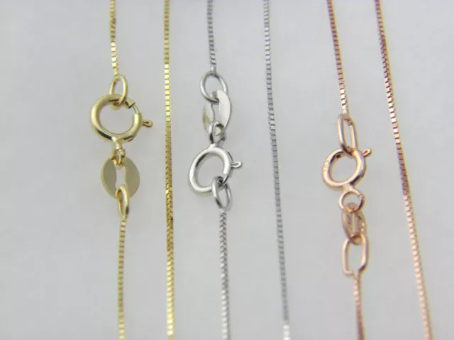 10k gold box chain solid 10k gold chain yellow gold rose gold white gold 2