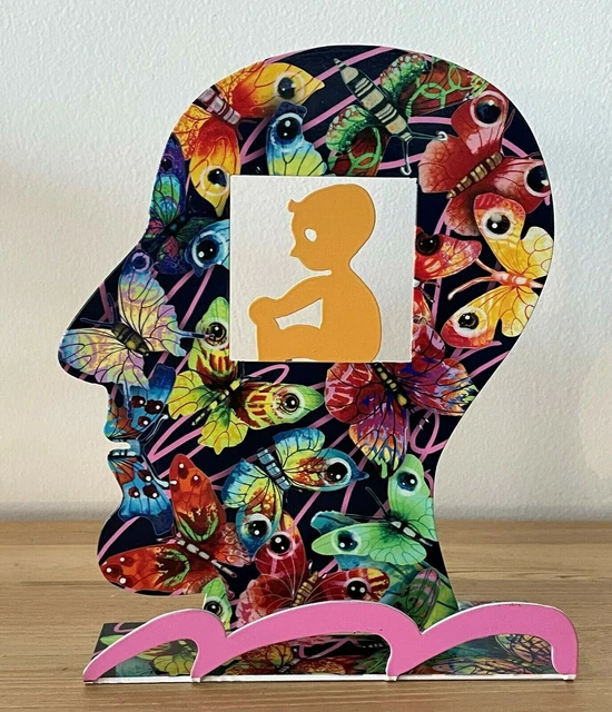 Pop art Metal Head escultura "bebé" de DAVID GERSTEIN