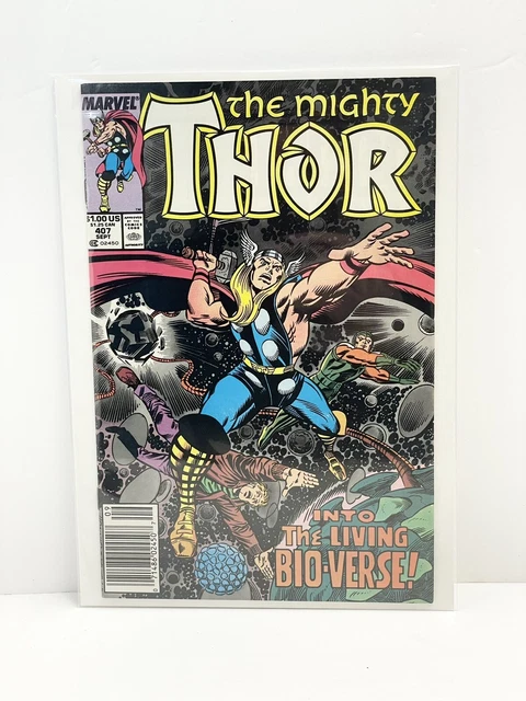 The Mighty Thor #407 Marvel Comic Book 1989 NEWSSTAND VARIANT RARE