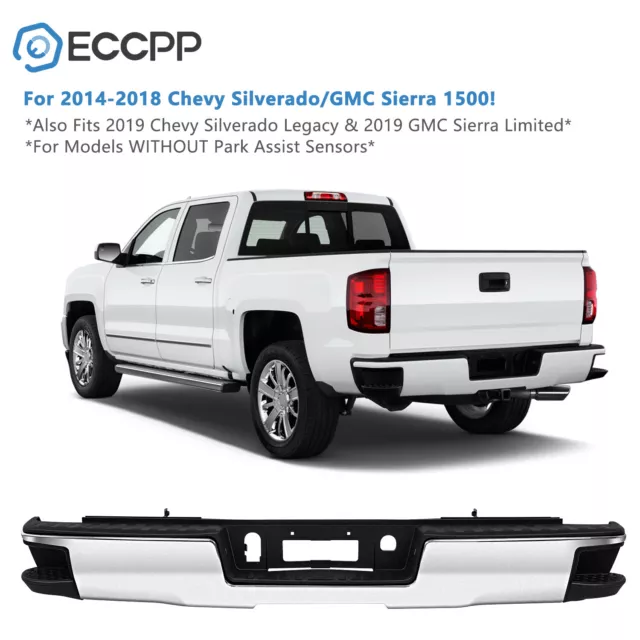 NEW Chrome - Rear Bumper Assembly for 2014-2018 Chevy Silverado GMC Sierra 1500