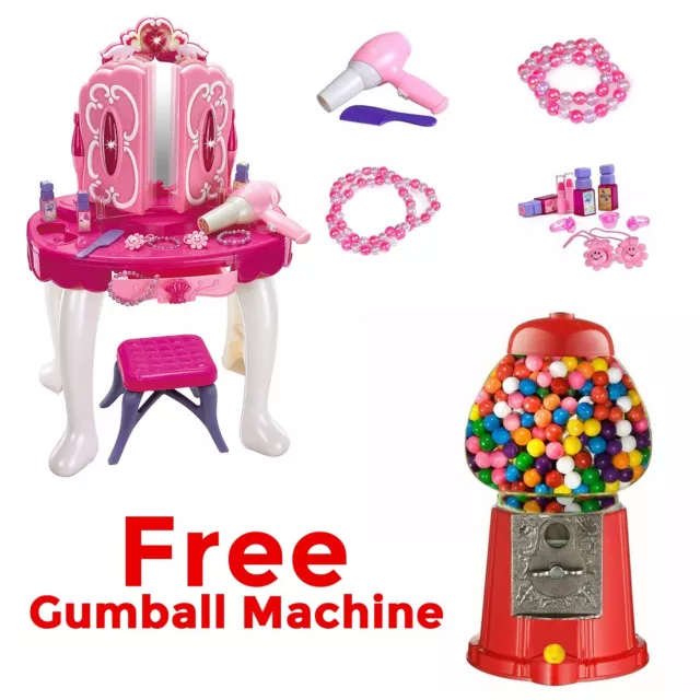 Máquina de goma - Dispensador de chicle dulce niños niñas tocador conjunto de regalo