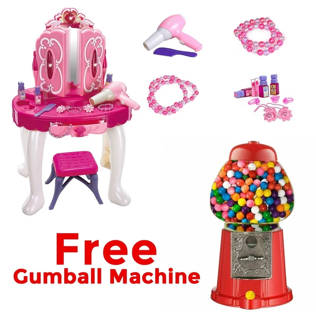 Macchina Gumball - Set regalo toeletta gomma bolle dispenser per bambini ragazze