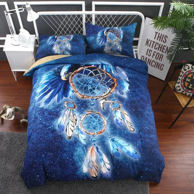 Dream Catcher Doona Duvet Quilt Cover Set Single Double Queen King Size Bedding 2