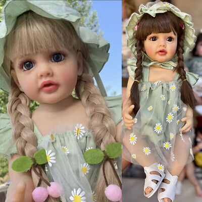 22in Lifelike Reborn Baby Doll Full Body Silicone Girl Toddler Toy Birthday Gift