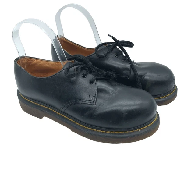 DR MARTENS LEATHER Oxford Shoes Made in England Vtg Black UK 5 US