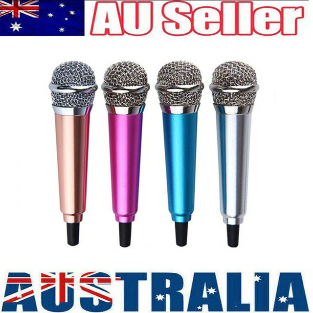 3.5mm Mini Condenser Microphone Phone Karaoke Mic for iPhone Android