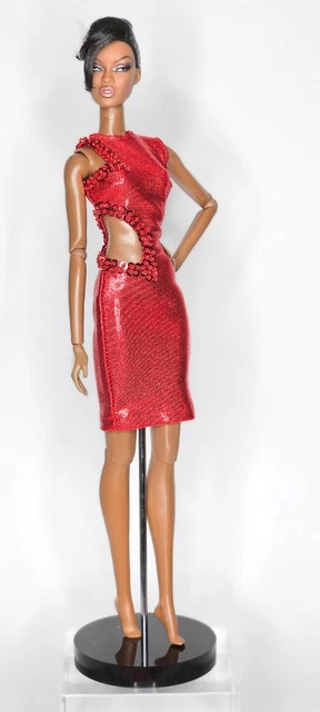 Handmade Red Designer Party Dress/Gown Silkstone Barbie Fashion Royalty/IT MIZI
