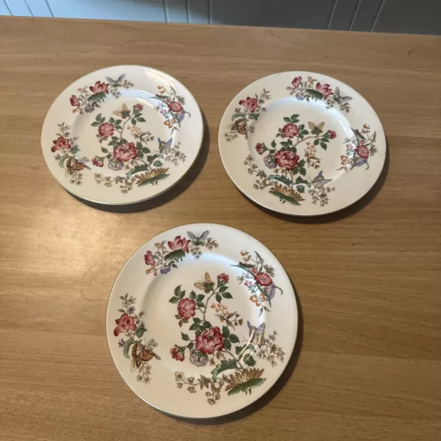 Set of 3 Wedgwood Charnwood WD3984 Bone China England Salad Plates 8"