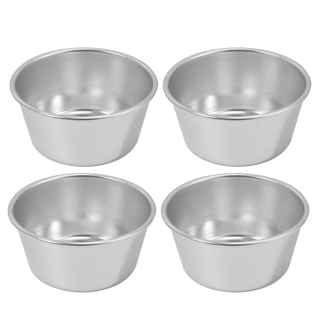 4 Pcs Ciotole Dessert Tazze Budino Antiaderenti Teglie Antiaderenti