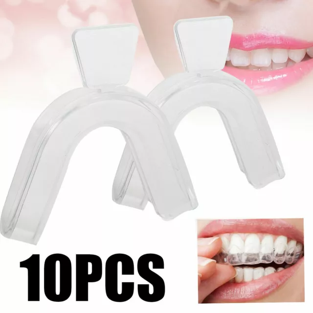 10Pcs Moldeable Dientes Dental Bandejas Blanqueamiento Guardia Blanqueador