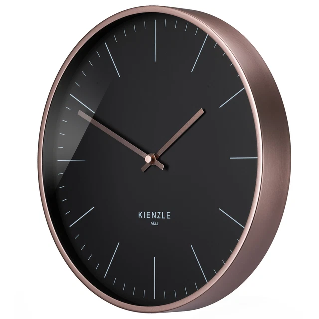 Horloge Murale Radio-pilotée ATLANTA 4495/18 – Cuivré Façon Or Rose – 25 Cm