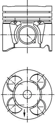Pistone Schmidt 41660620 pistone per Opel Corsa E X15 1.3 Corsa E Van X15 1.3 14->