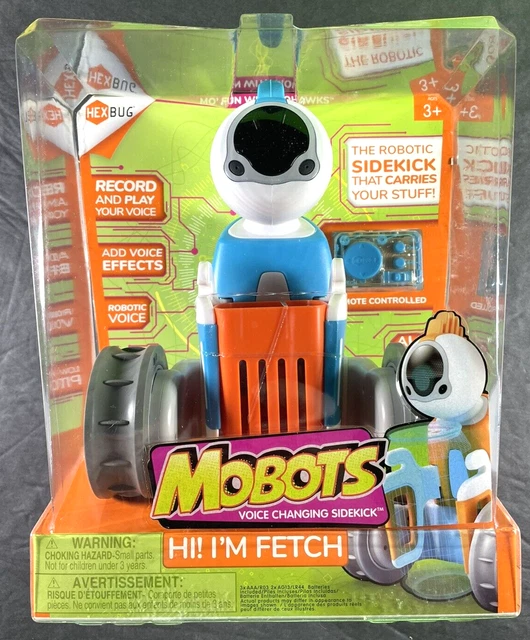 HEXBUG MOBOTS FETCH Remote Controlled Record Talking Robot Lights Up
