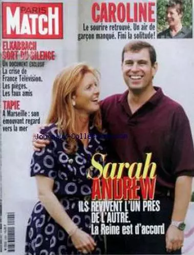 Affiche 60x80 Paris Match 2494 . Sarah et Andrew .