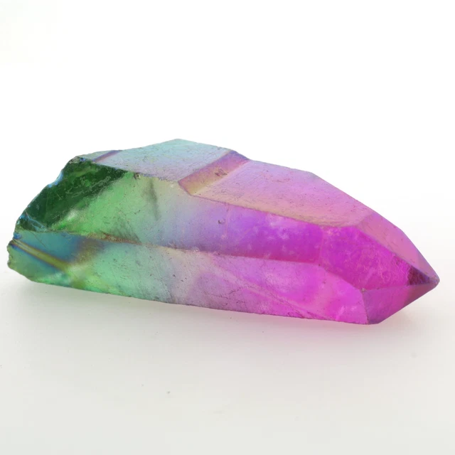 Watermelon Aura Quartz Lemurian Seed 2in Terminated Point 100ct Crystal #15